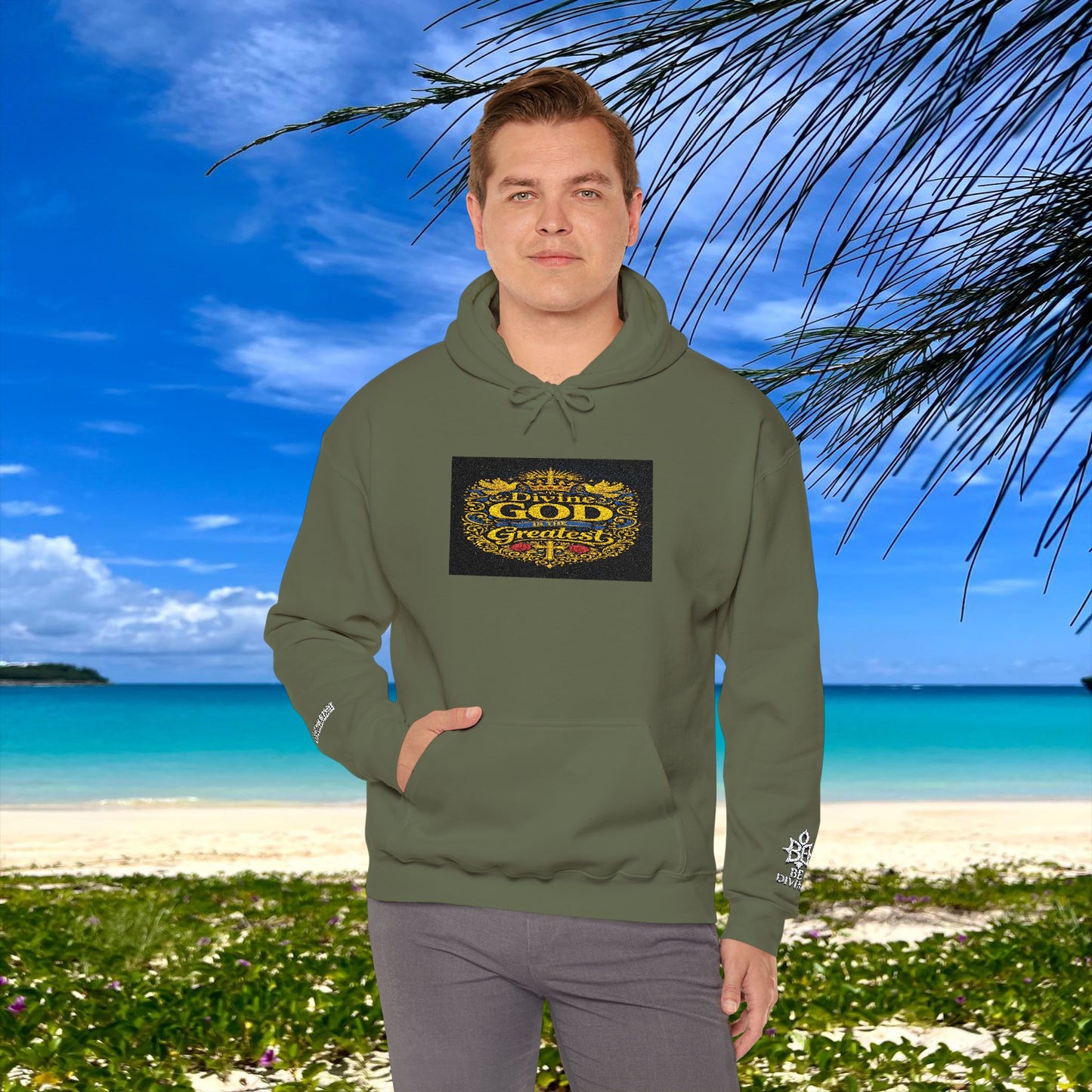 BE DIVINE™ “Divine God Is the Greatest” Embroidered Unisex Hoodie