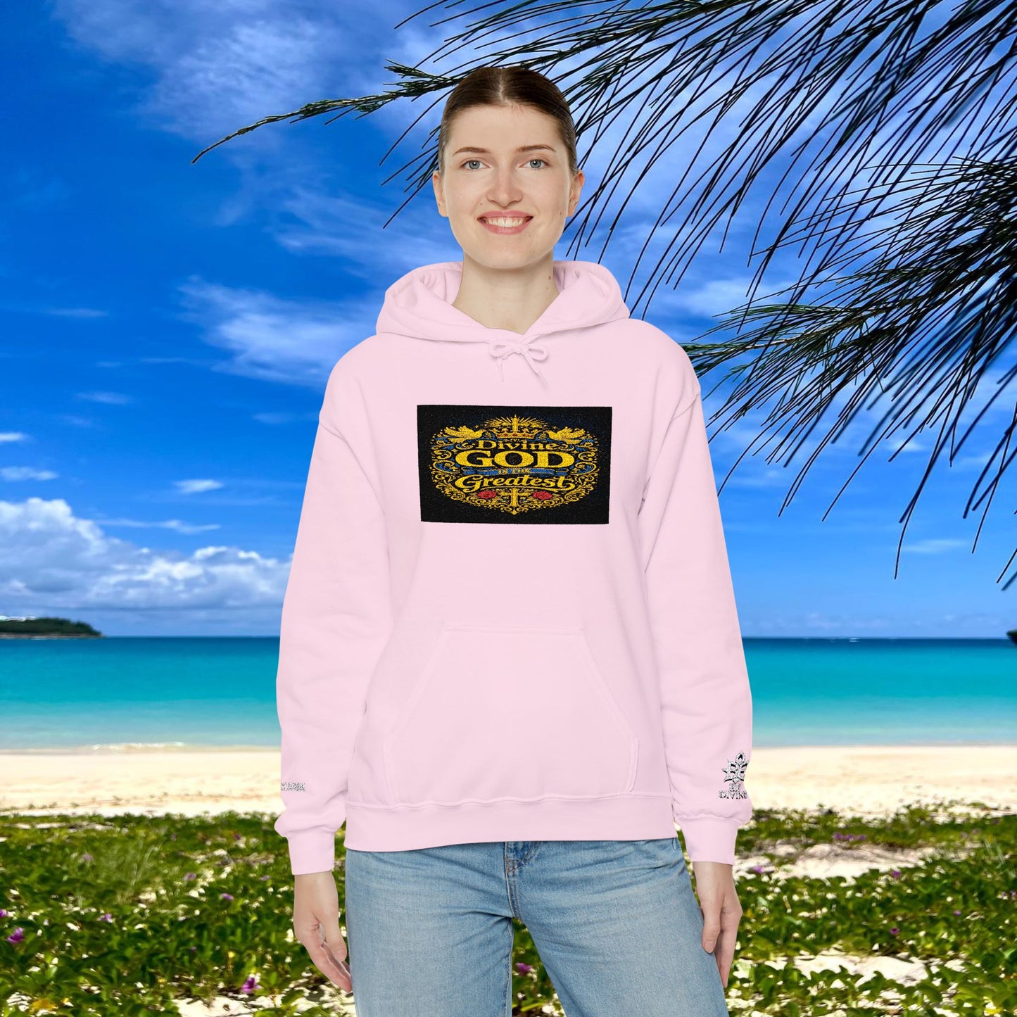 BE DIVINE™ “Divine God Is the Greatest” Embroidered Unisex Hoodie