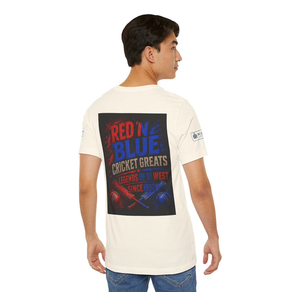 BE DIVINE™ Red ’N Blue Cricket Greats Tee