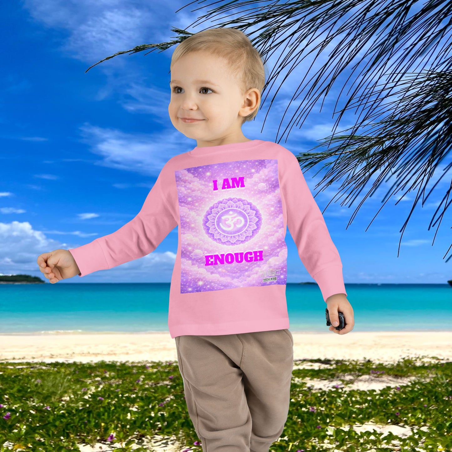 BE DIVINE™ Crown Chakra Toddler Long Sleeve Tee | Worthiness & Inner Peace Shirt