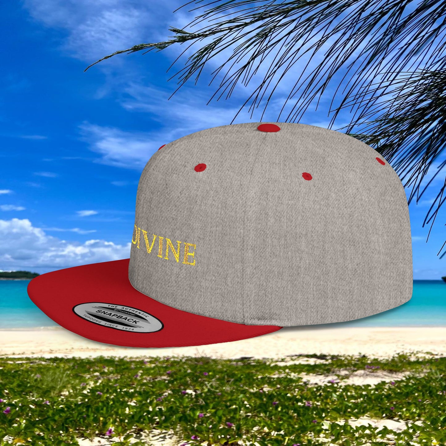 BE DIVINE™ Premium Snapback Cap – Embroidered Gold