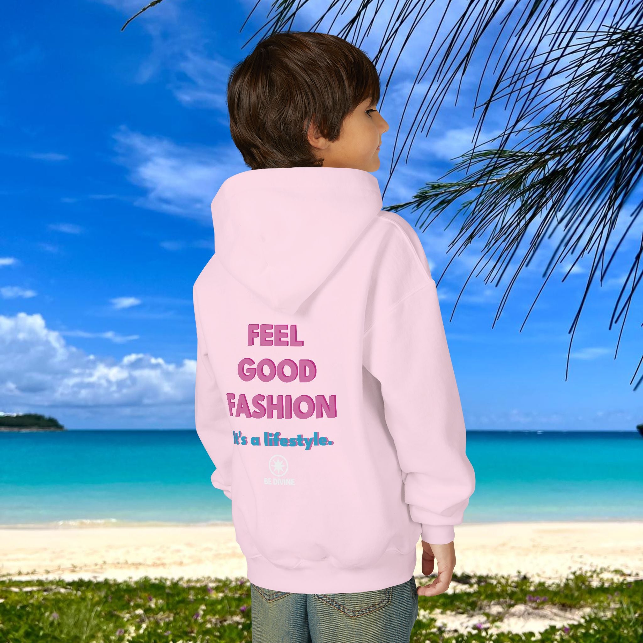 BE DIVINE™ Youth Hoodie – Gender Neutral, Soft Cotton, Inspirational Print (Youth S–XL)