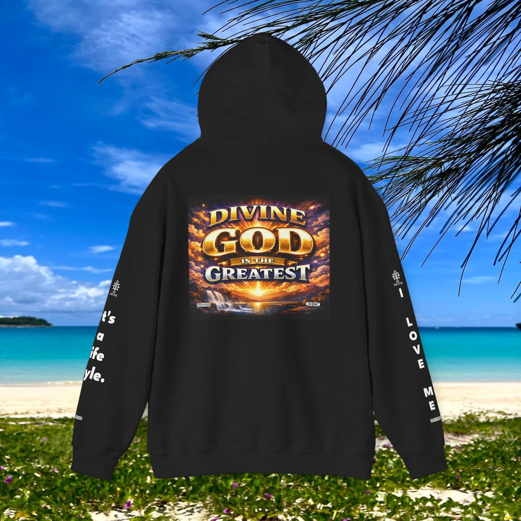 BE DIVINE™ Unisex Heavy Blend Hoodie – Divine God Is the Greatest Faith Statement Sweatshirt