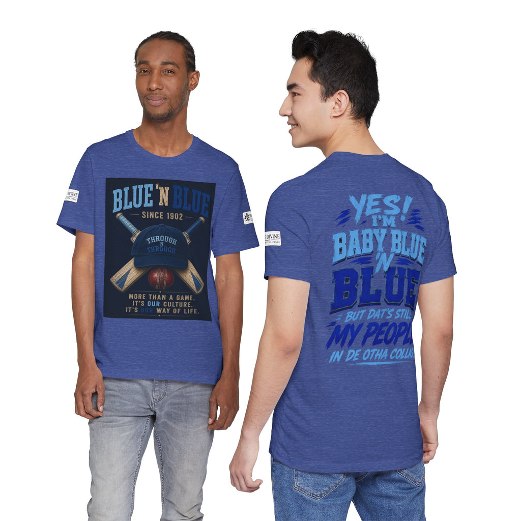 BE DIVINE™ Blue 'N Blue Since 1902 – Through 'N Through Heritage Tee