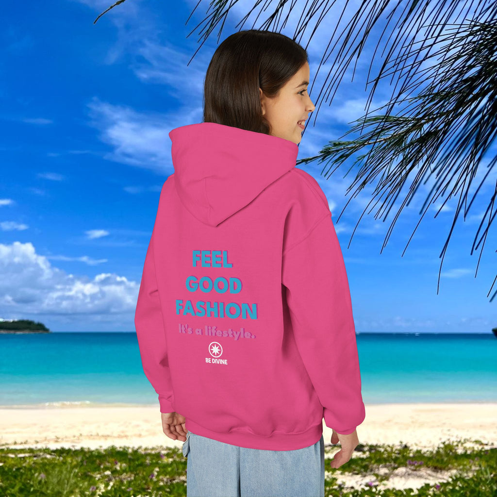 BE DIVINE™ Youth Hoodie – Gender Neutral, Soft Cotton, Inspirational Print (Youth S–XL)