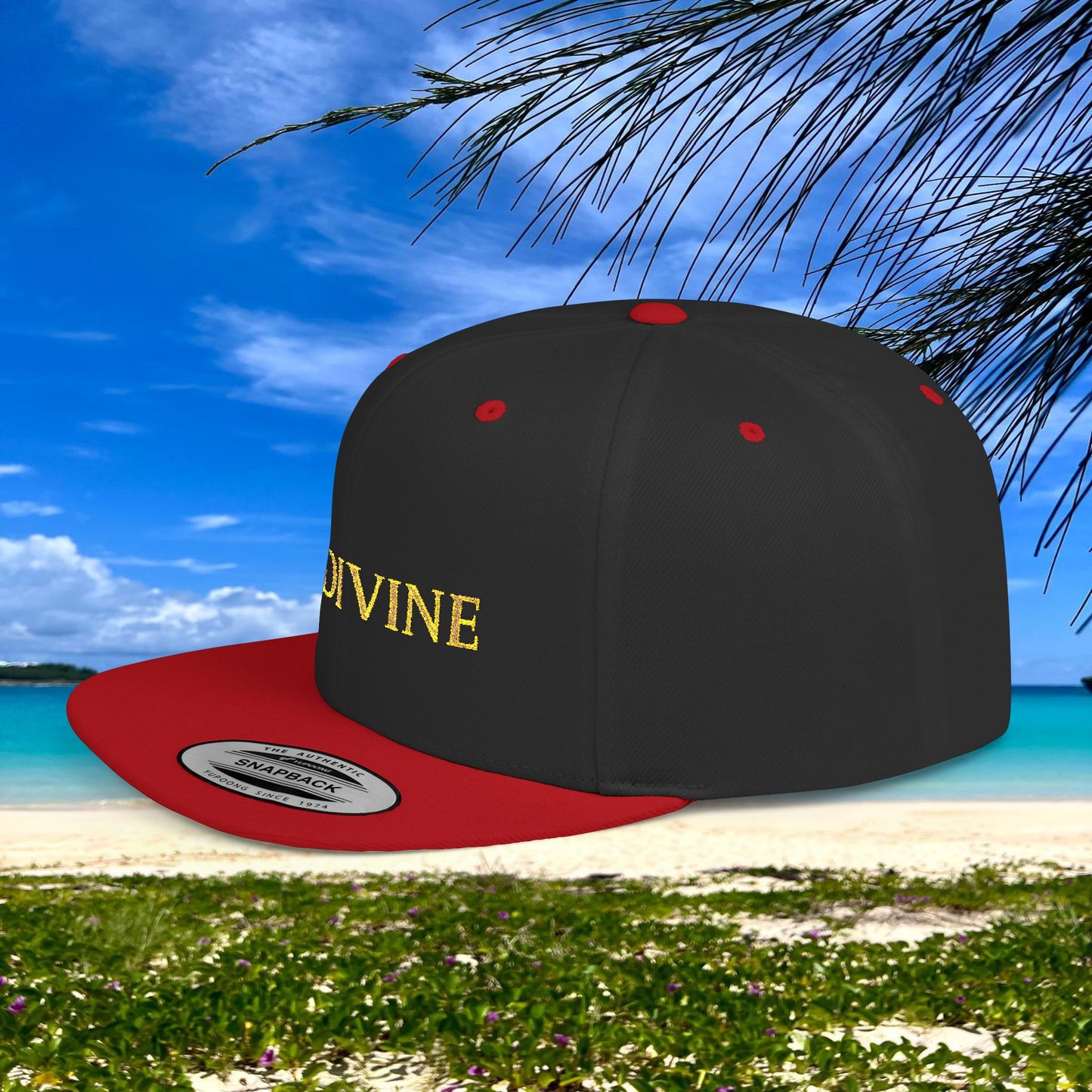 BE DIVINE™ Premium Snapback Cap – Embroidered Gold
