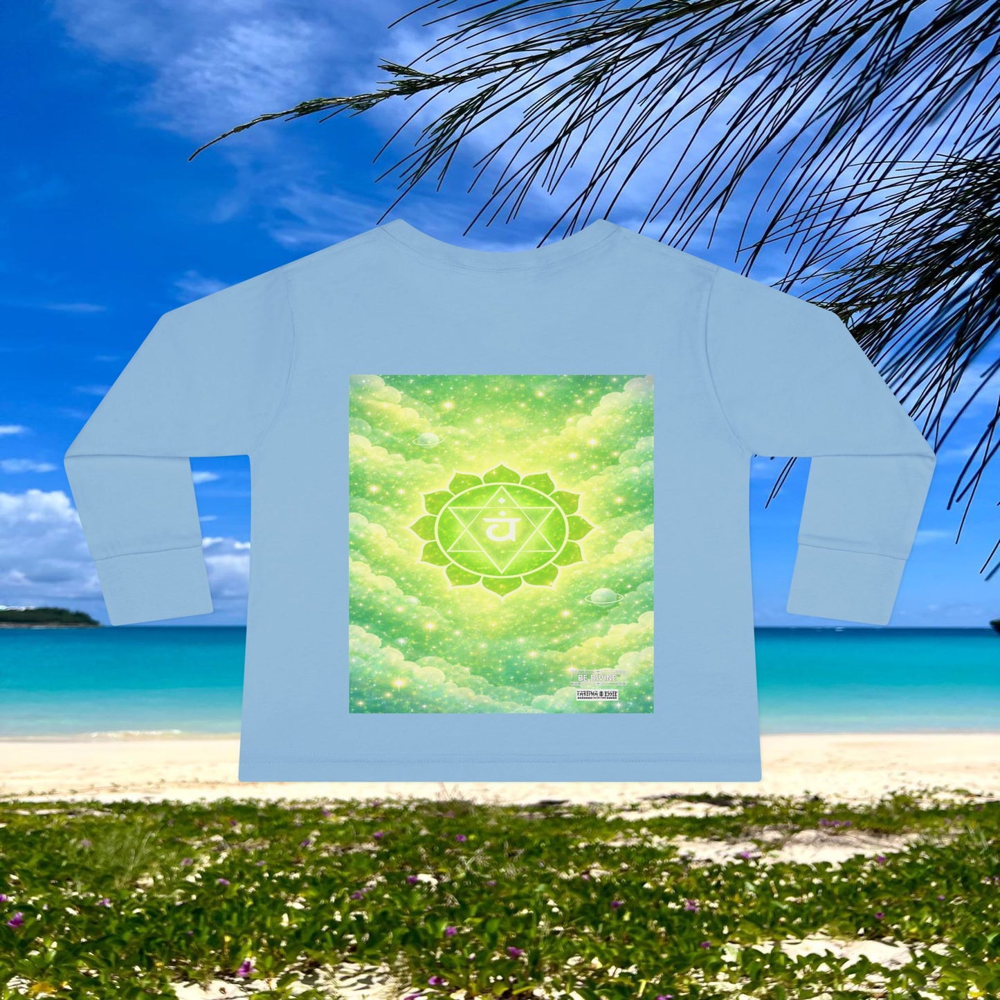 BE DIVINE™ Heart Chakra Toddler Long Sleeve Tee | Love & Compassion Affirmation Shirt