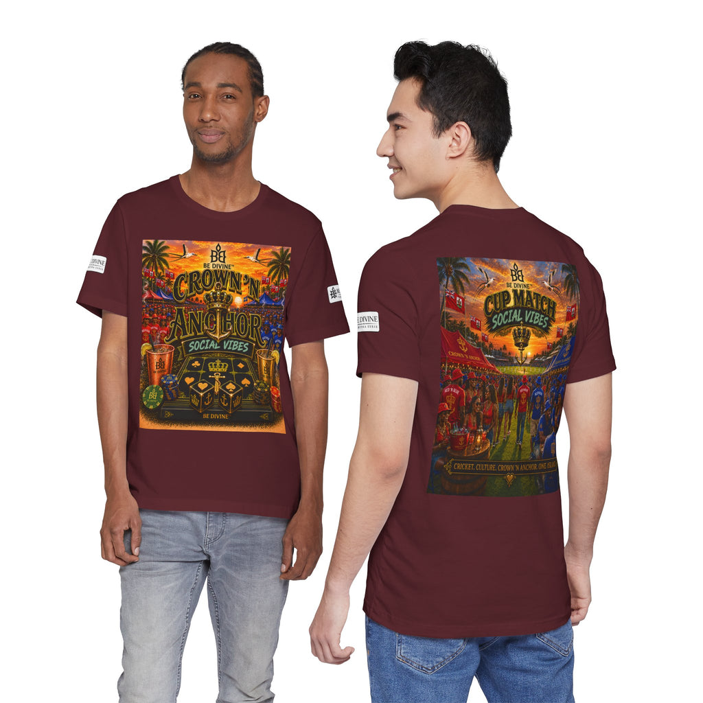 BE DIVINE™ Cup Match Social Vibes Tee – Crown 'N Anchor Edition