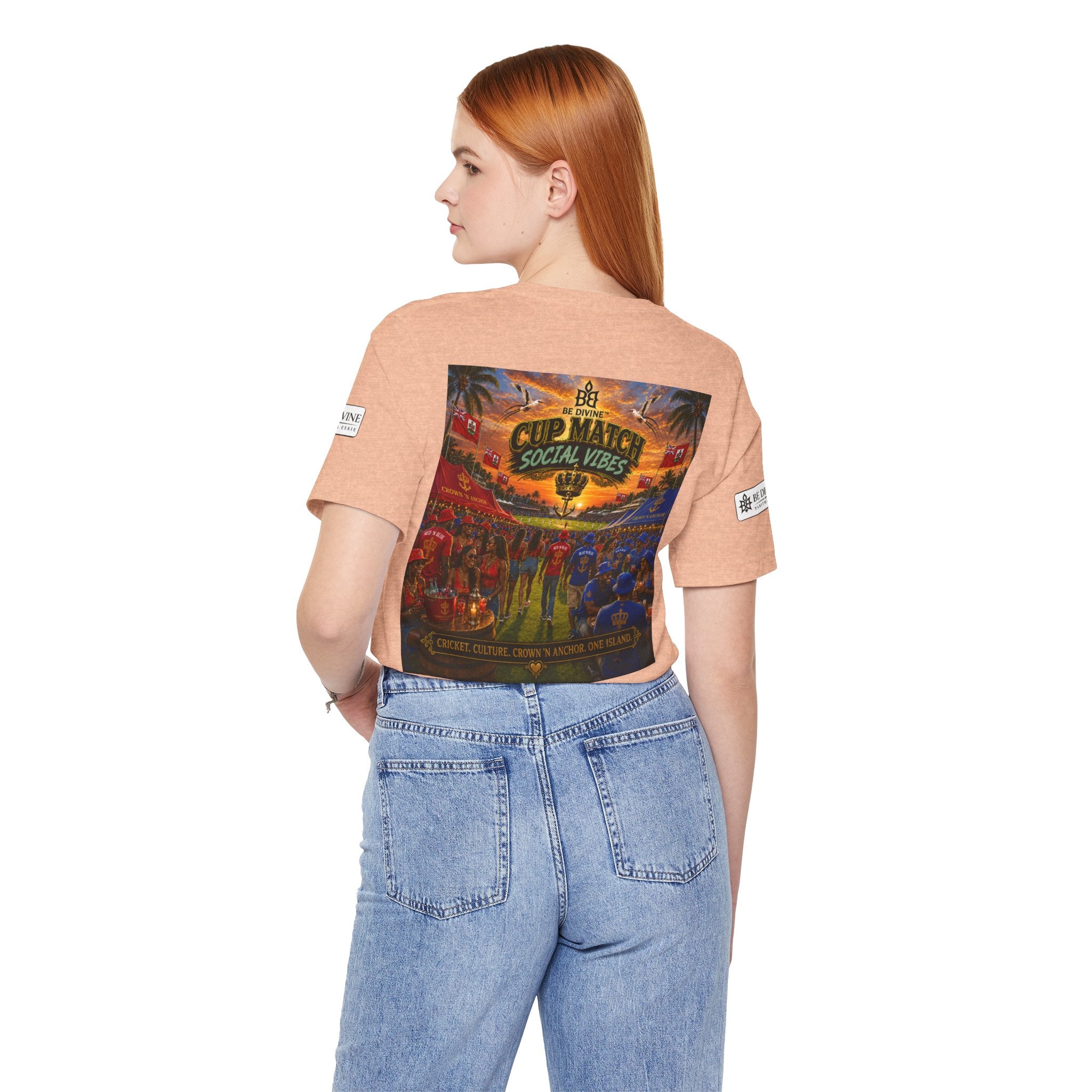 BE DIVINE™ Cup Match Social Vibes Tee – Crown 'N Anchor Edition