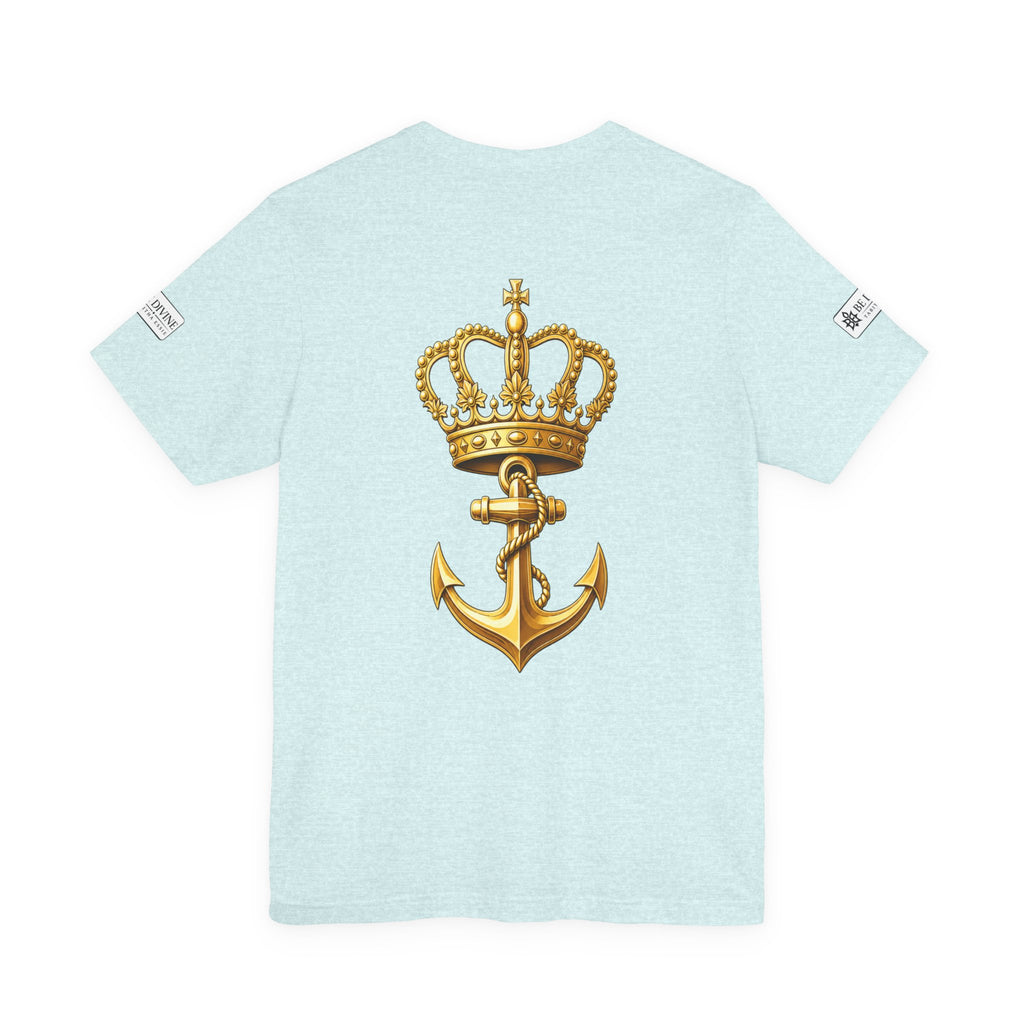 BE DIVINE™ Premium Minimal Crown 'N Anchor Tee – Black & Gold Edition