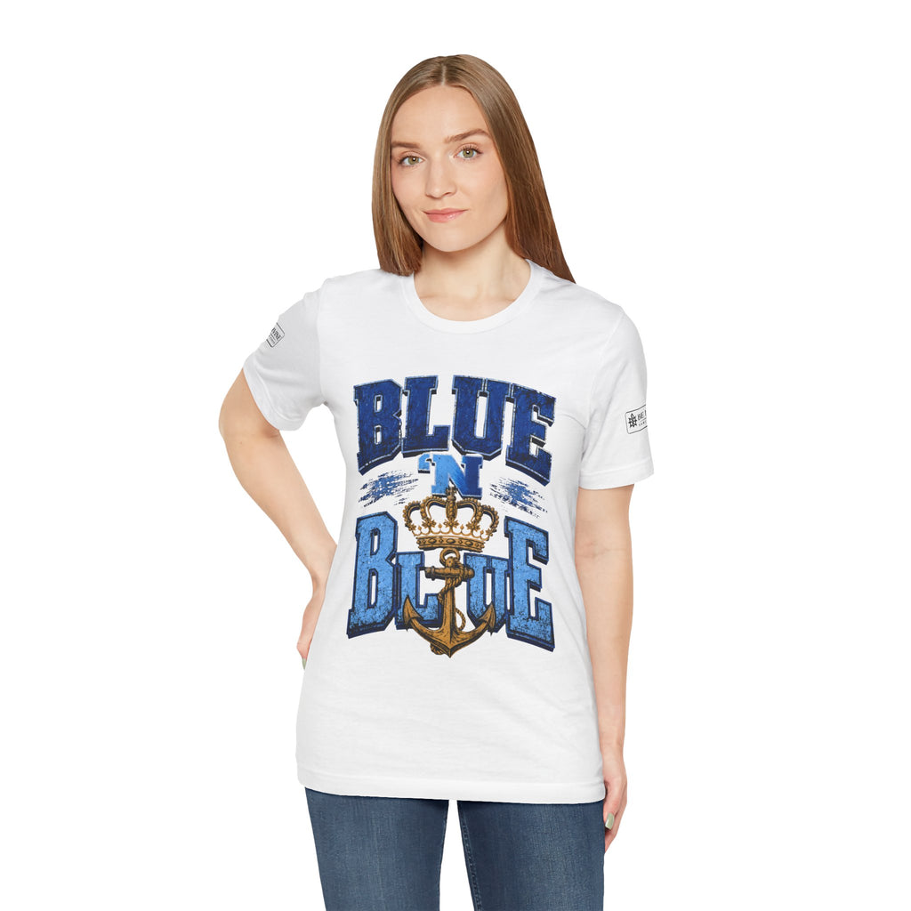 BE DIVINE™ BLUE 'N BLUE T-Shirt – Crown 'N Anchor Edition