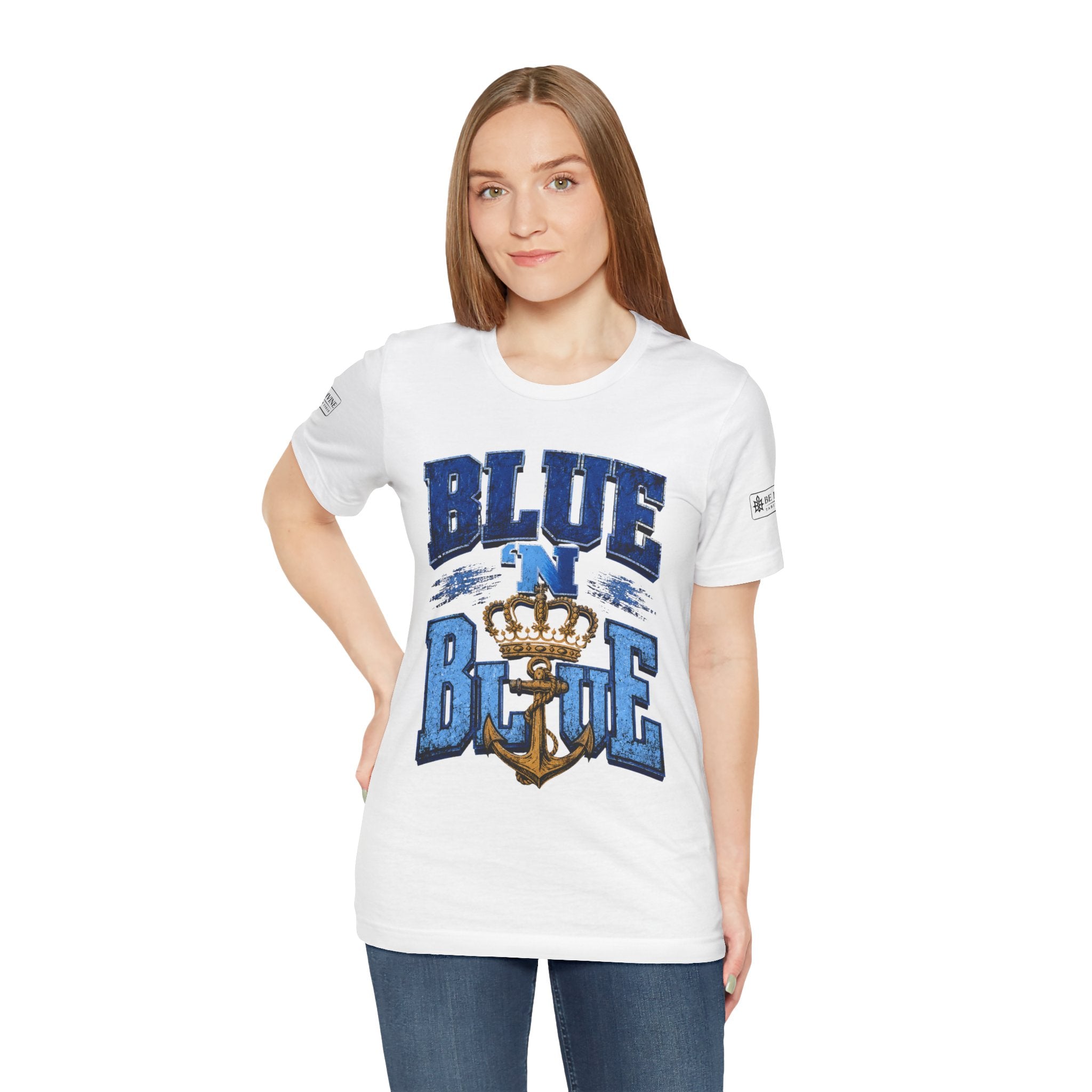 BE DIVINE™ BLUE 'N BLUE T-Shirt – Crown 'N Anchor Edition