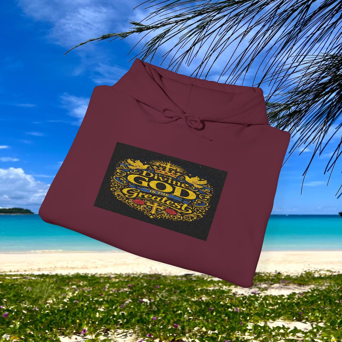 BE DIVINE™ “Divine God Is the Greatest” Embroidered Unisex Hoodie