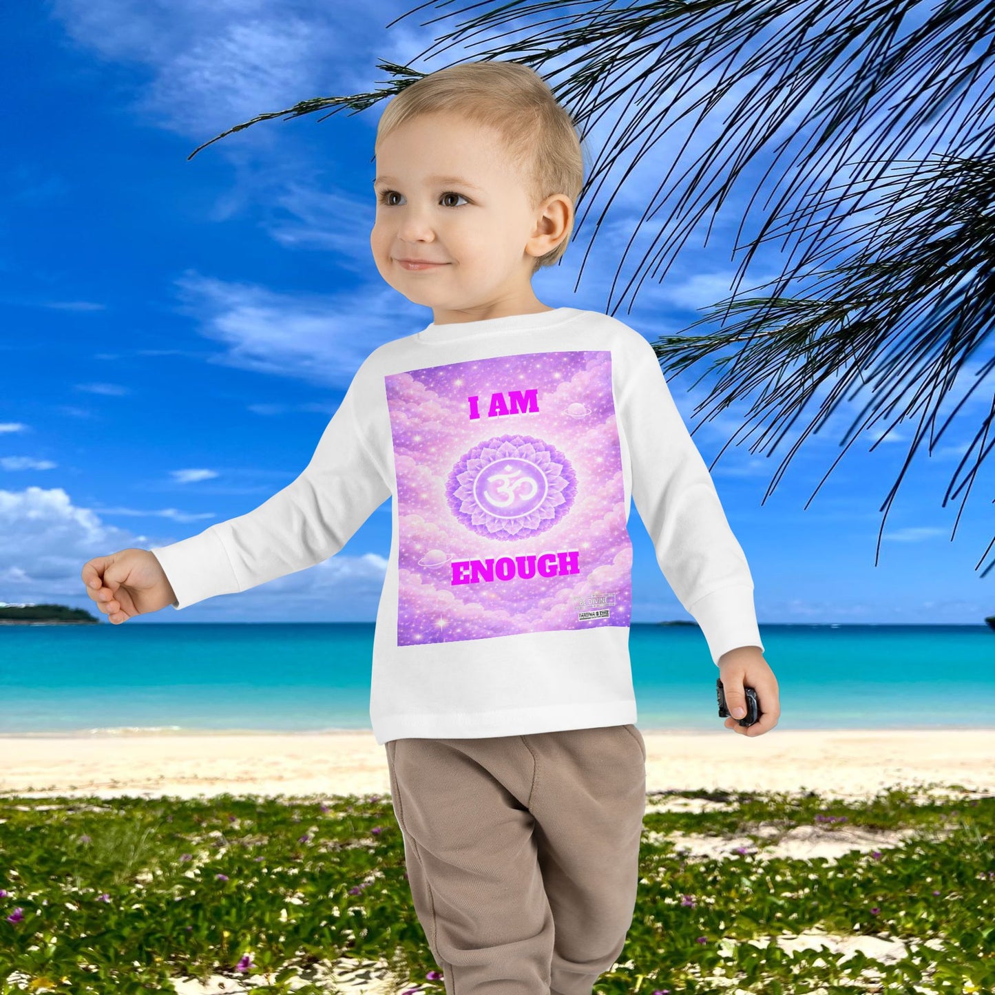 BE DIVINE™ Crown Chakra Toddler Long Sleeve Tee | Worthiness & Inner Peace Shirt