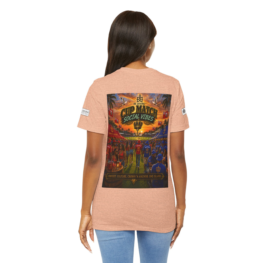 BE DIVINE™ Cup Match Social Vibes Tee – Crown 'N Anchor Edition
