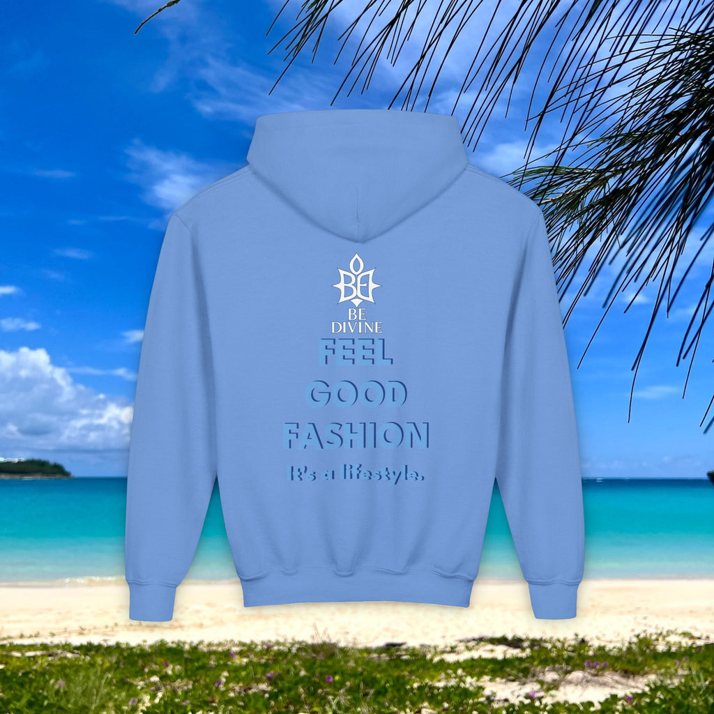 BE DIVINE™ Youth Hoodie – Gender Neutral, Soft Cotton, Inspirational Print (Youth S–XL)