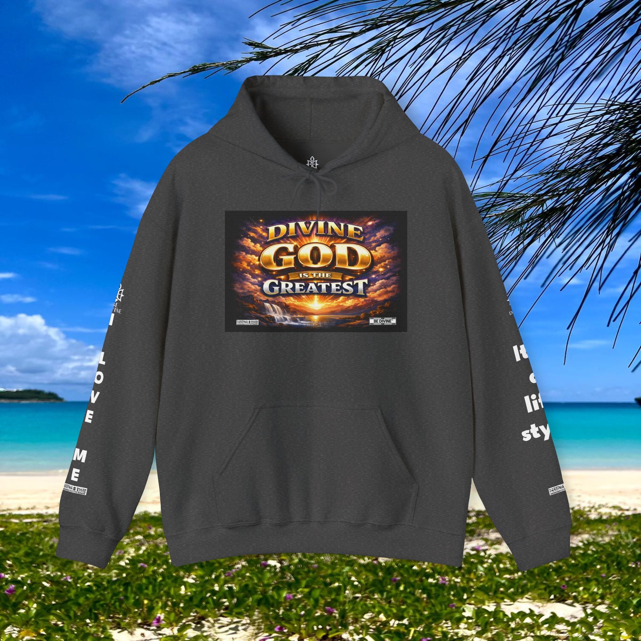 BE DIVINE™ Unisex Heavy Blend Hoodie – Divine God Is the Greatest Faith Statement Sweatshirt