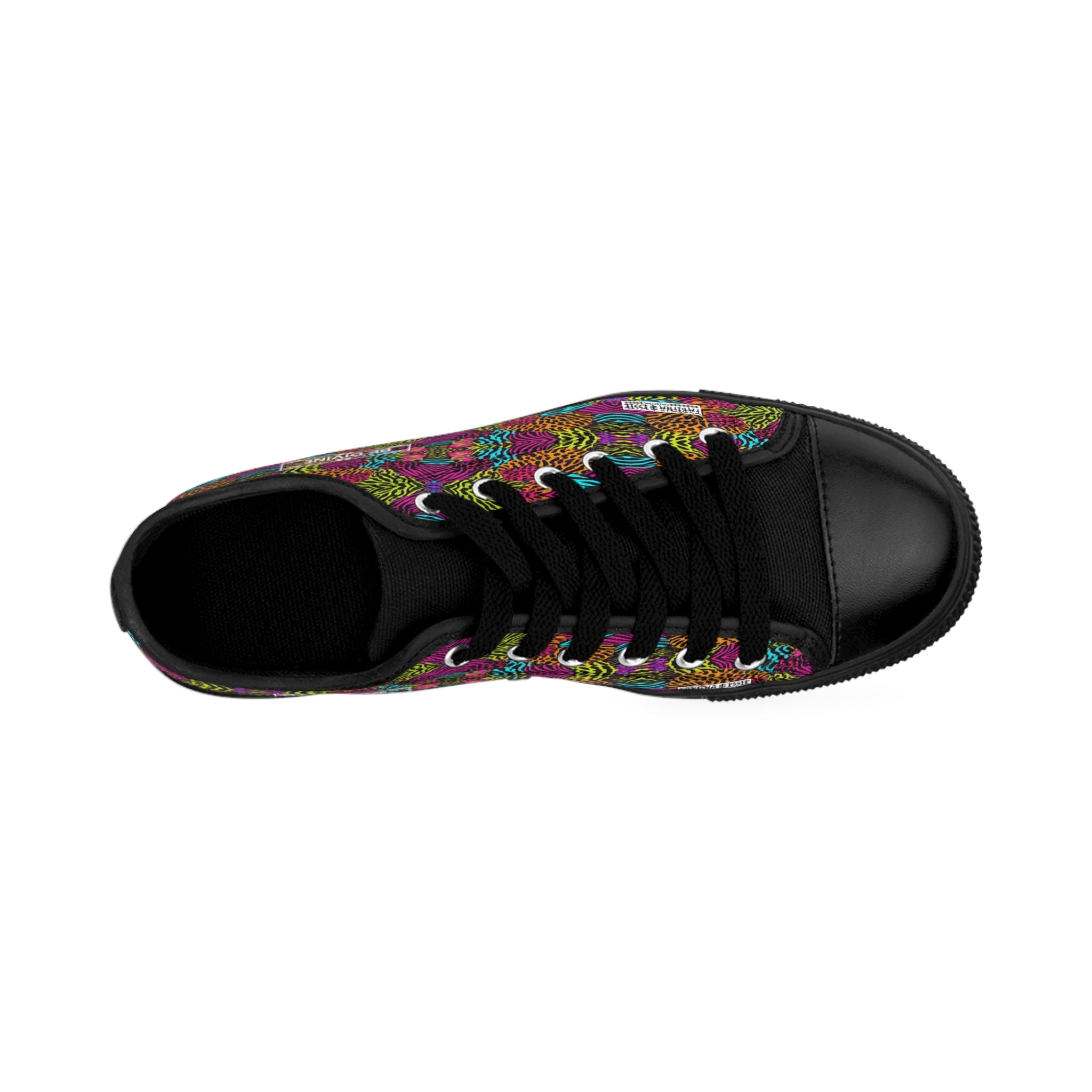 BE DIVINE™ Electric Mirage Sneakers – Neon Kaleidoscope Animal Print by Tabitha Essie