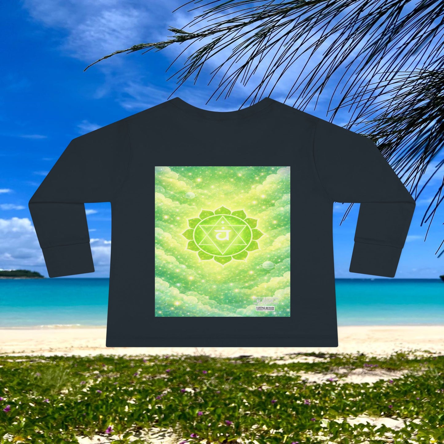 BE DIVINE™ Heart Chakra Toddler Long Sleeve Tee | Love & Compassion Affirmation Shirt