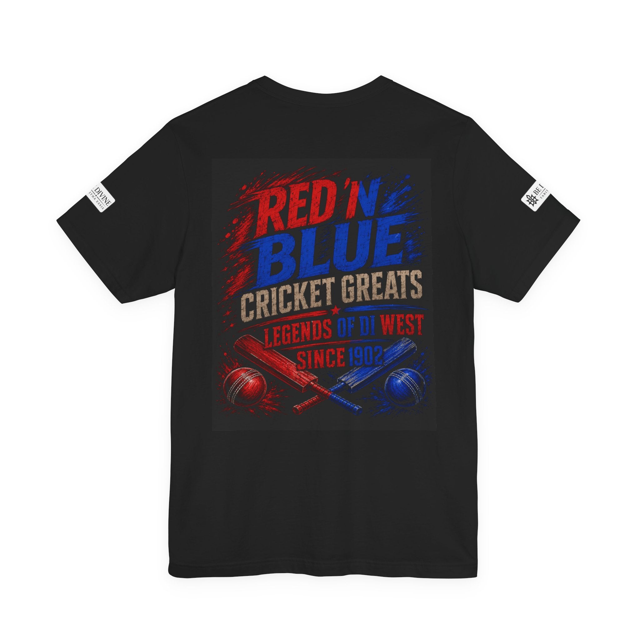 BE DIVINE™ Red ’N Blue Cricket Greats Tee