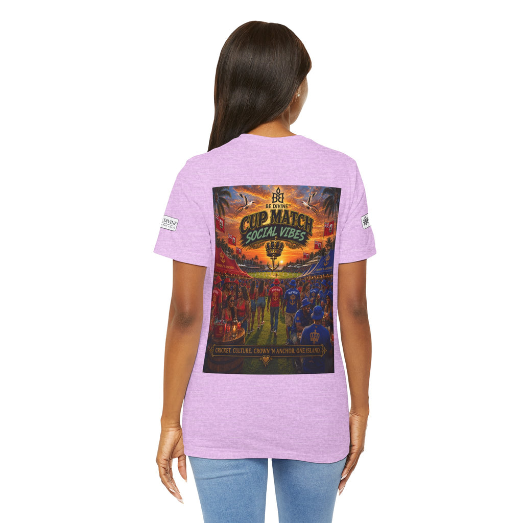 BE DIVINE™ Cup Match Social Vibes Tee – Crown 'N Anchor Edition