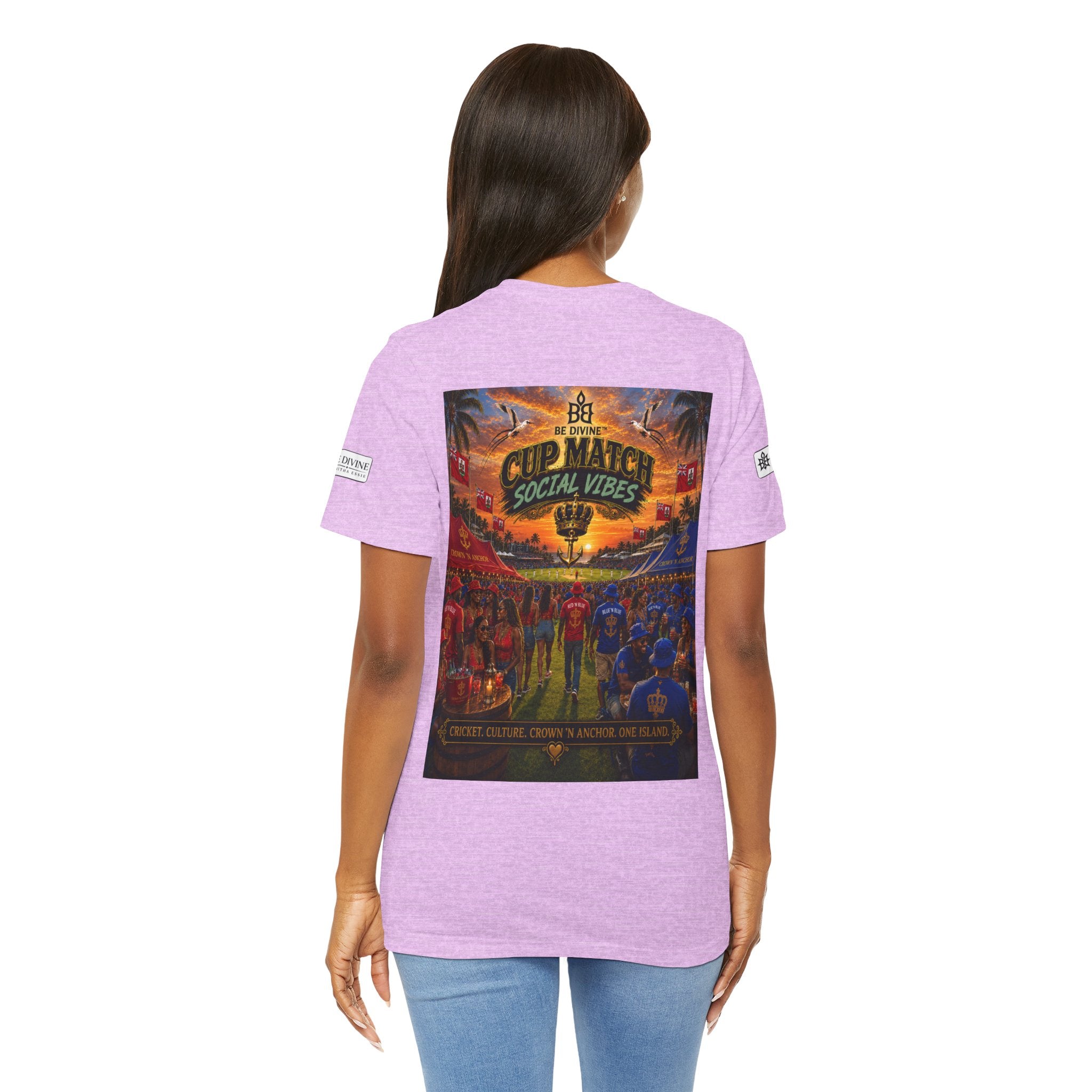BE DIVINE™ Cup Match Social Vibes Tee – Crown 'N Anchor Edition