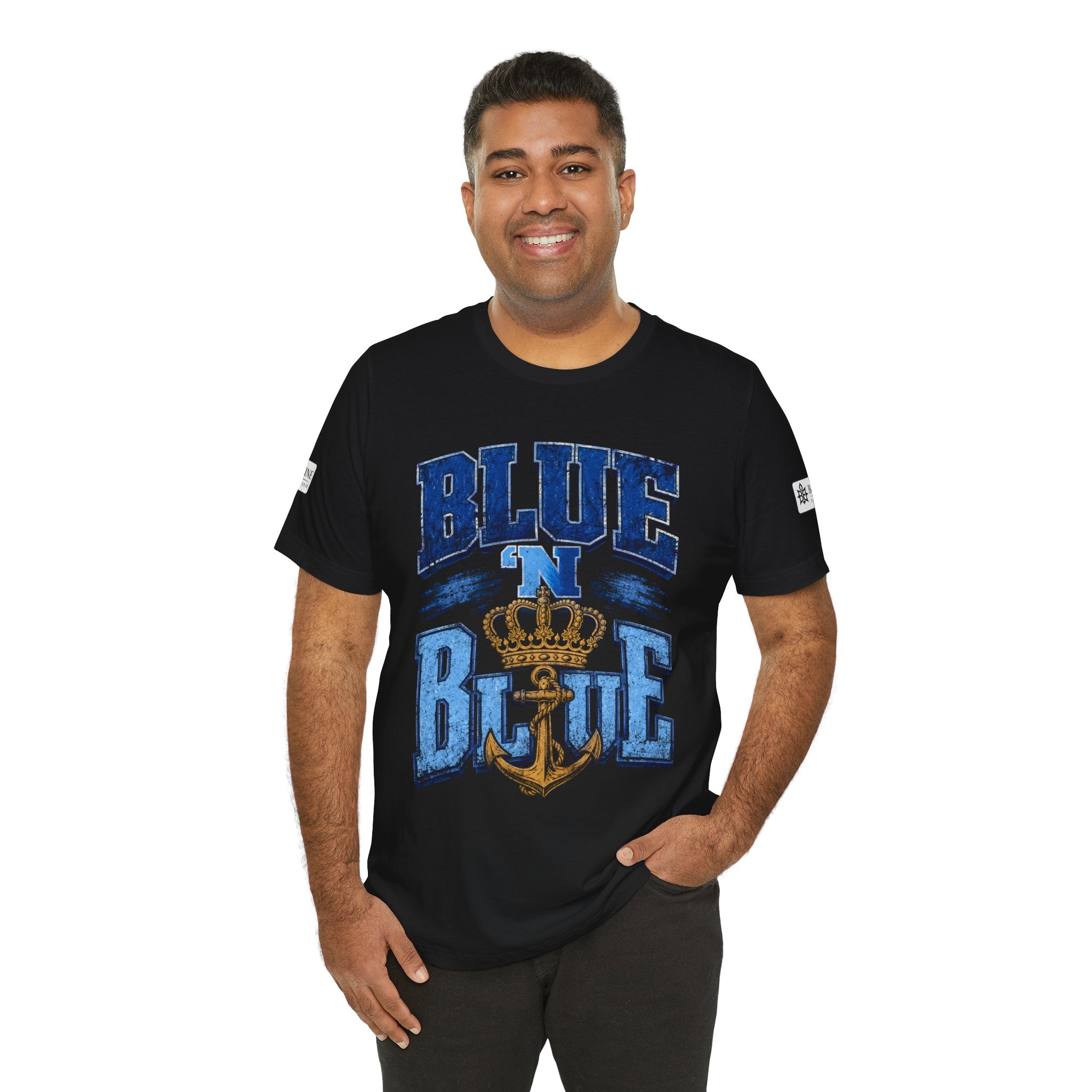 BE DIVINE™ BLUE 'N BLUE T-Shirt – Crown 'N Anchor Edition