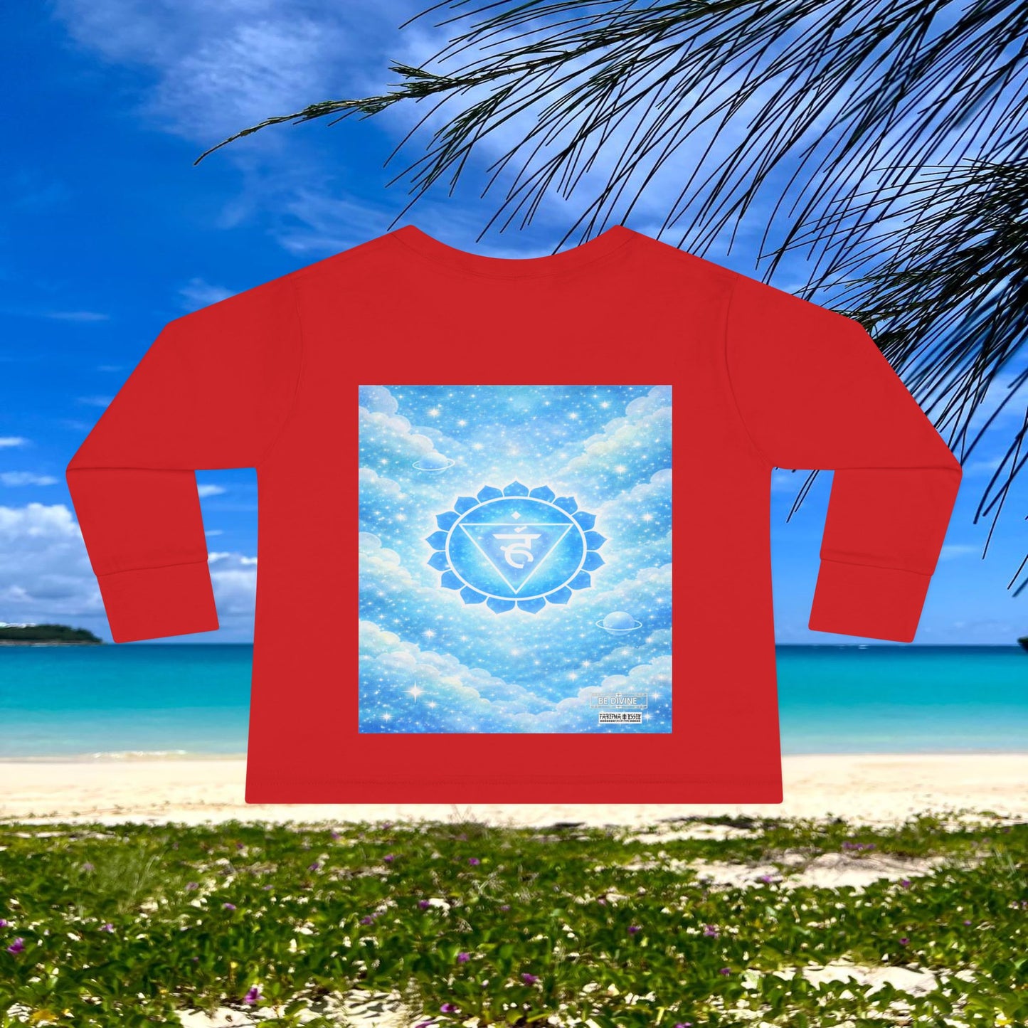 BE DIVINE™ Throat Chakra Toddler Long Sleeve Tee | Communication & Self-Expression Shirt