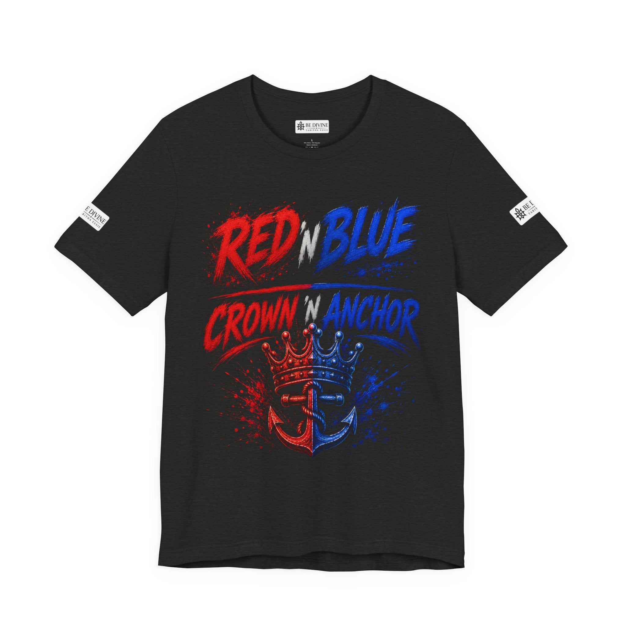 BE DIVINE™ Red ’N Blue Crown ’N Anchor Tee