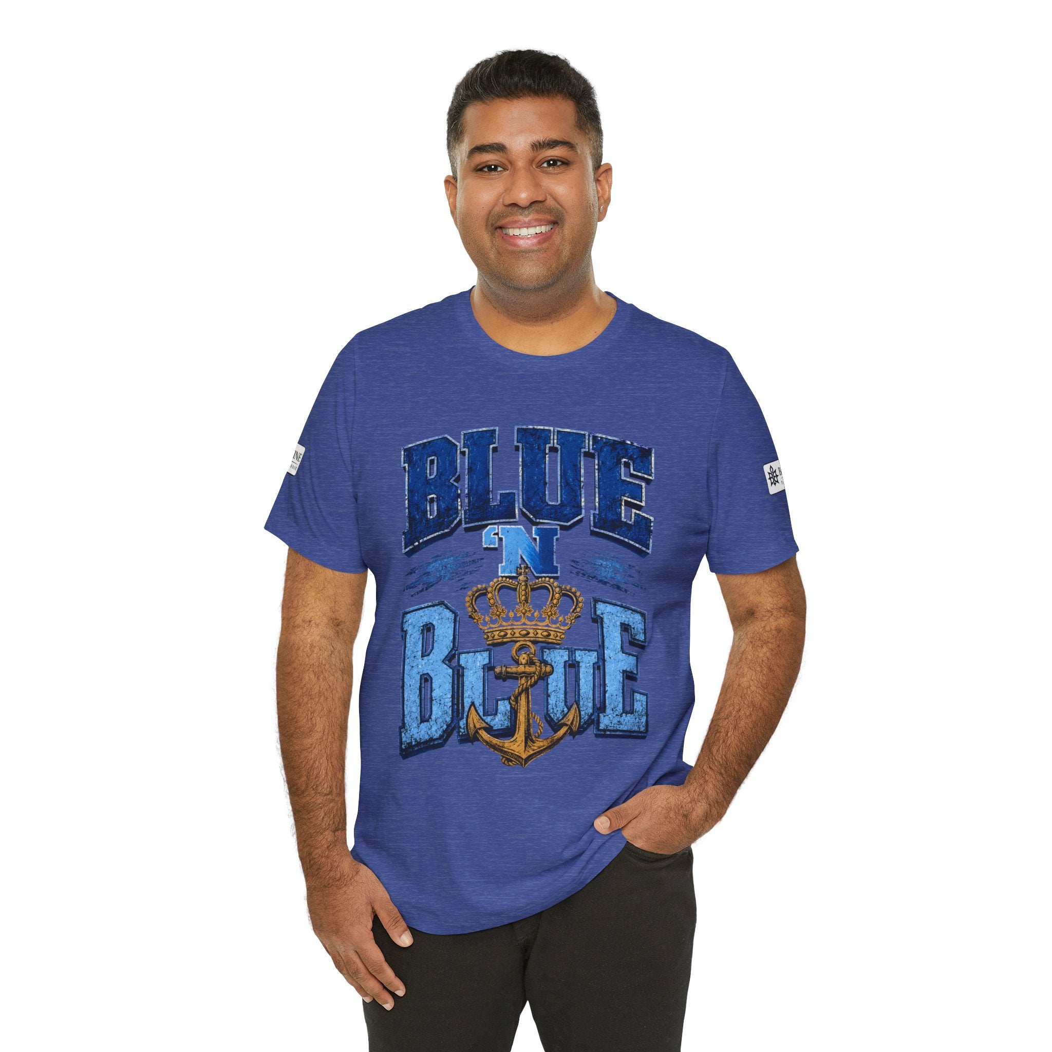 BE DIVINE™ BLUE 'N BLUE T-Shirt – Crown 'N Anchor Edition