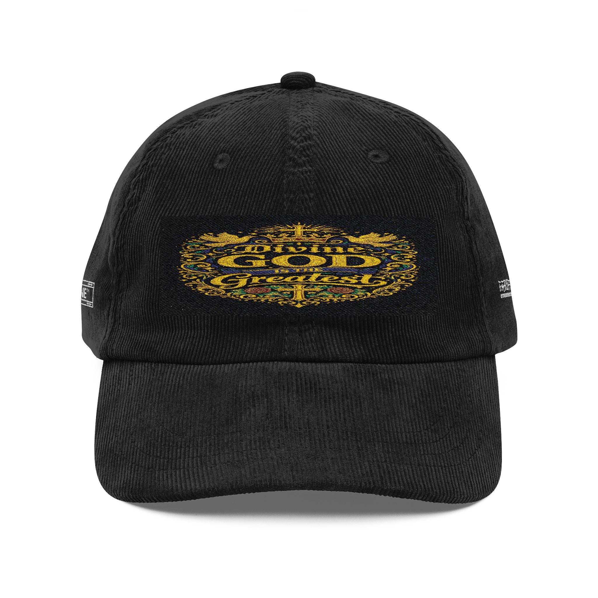 BE DIVINE™ “Divine God Is the Greatest” Vintage Corduroy Cap - Embroidered