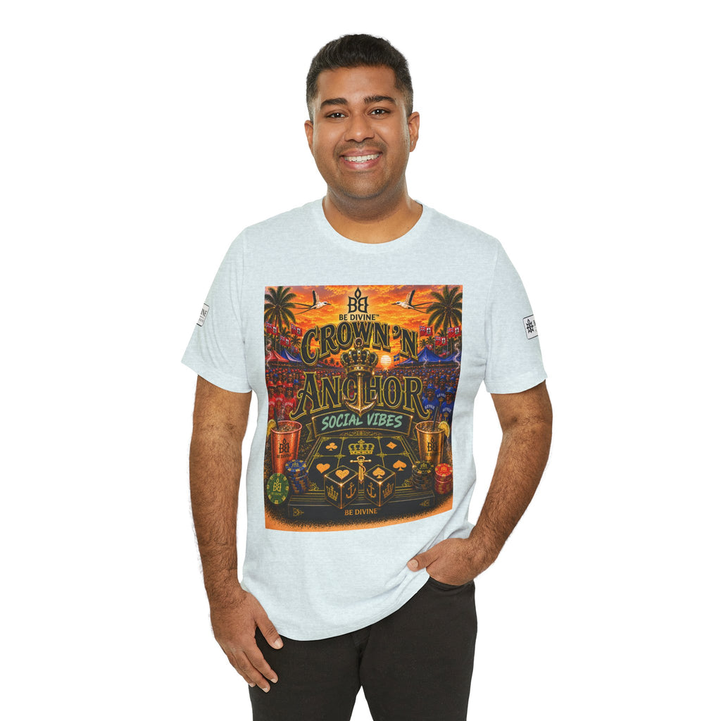 BE DIVINE™ Cup Match Social Vibes Tee – Crown 'N Anchor Edition
