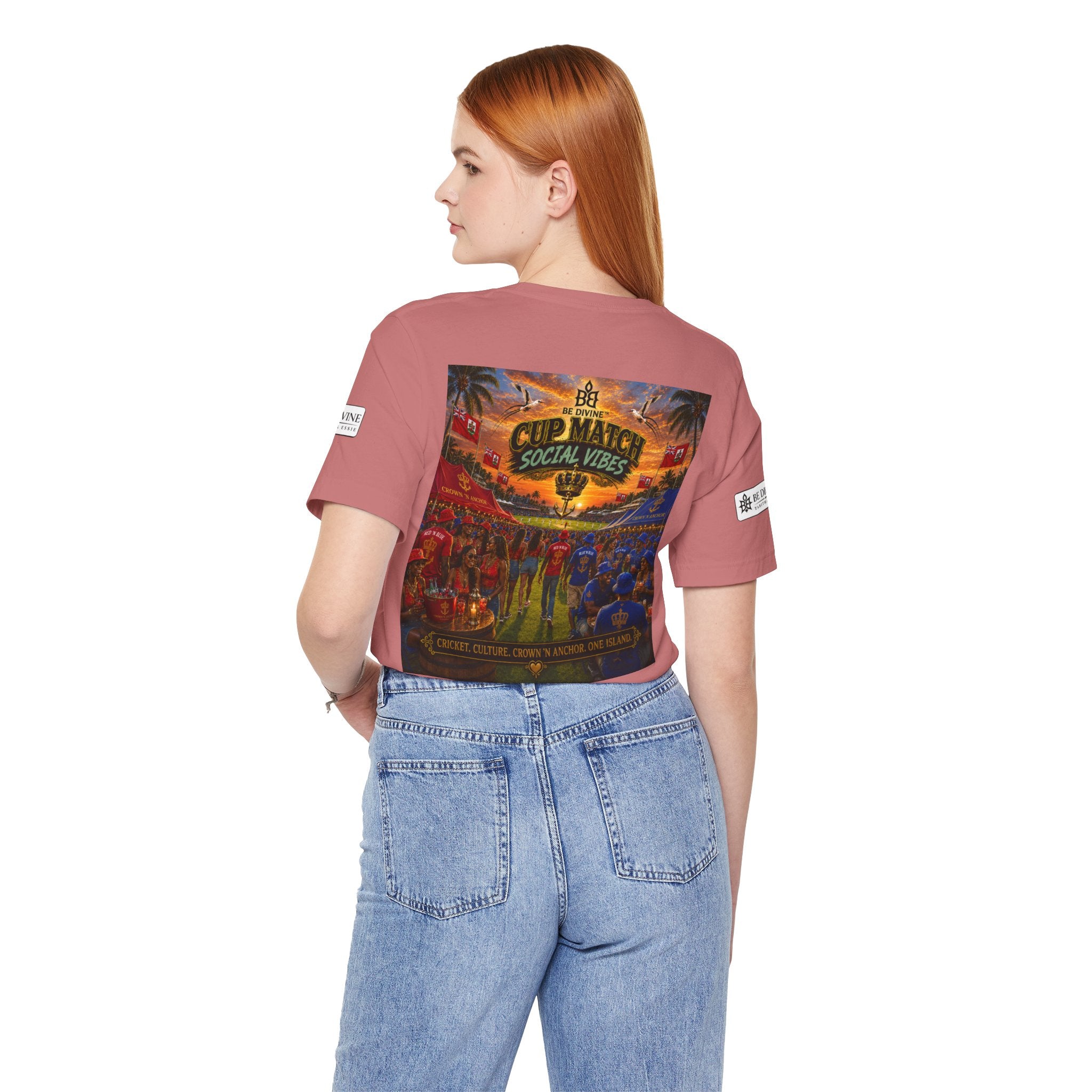 BE DIVINE™ Cup Match Social Vibes Tee – Crown 'N Anchor Edition