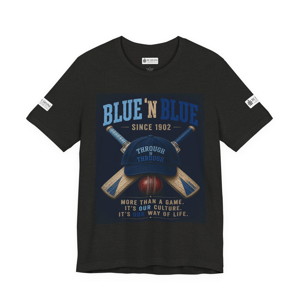 BE DIVINE™ Blue 'N Blue Since 1902 – Through 'N Through Heritage Tee