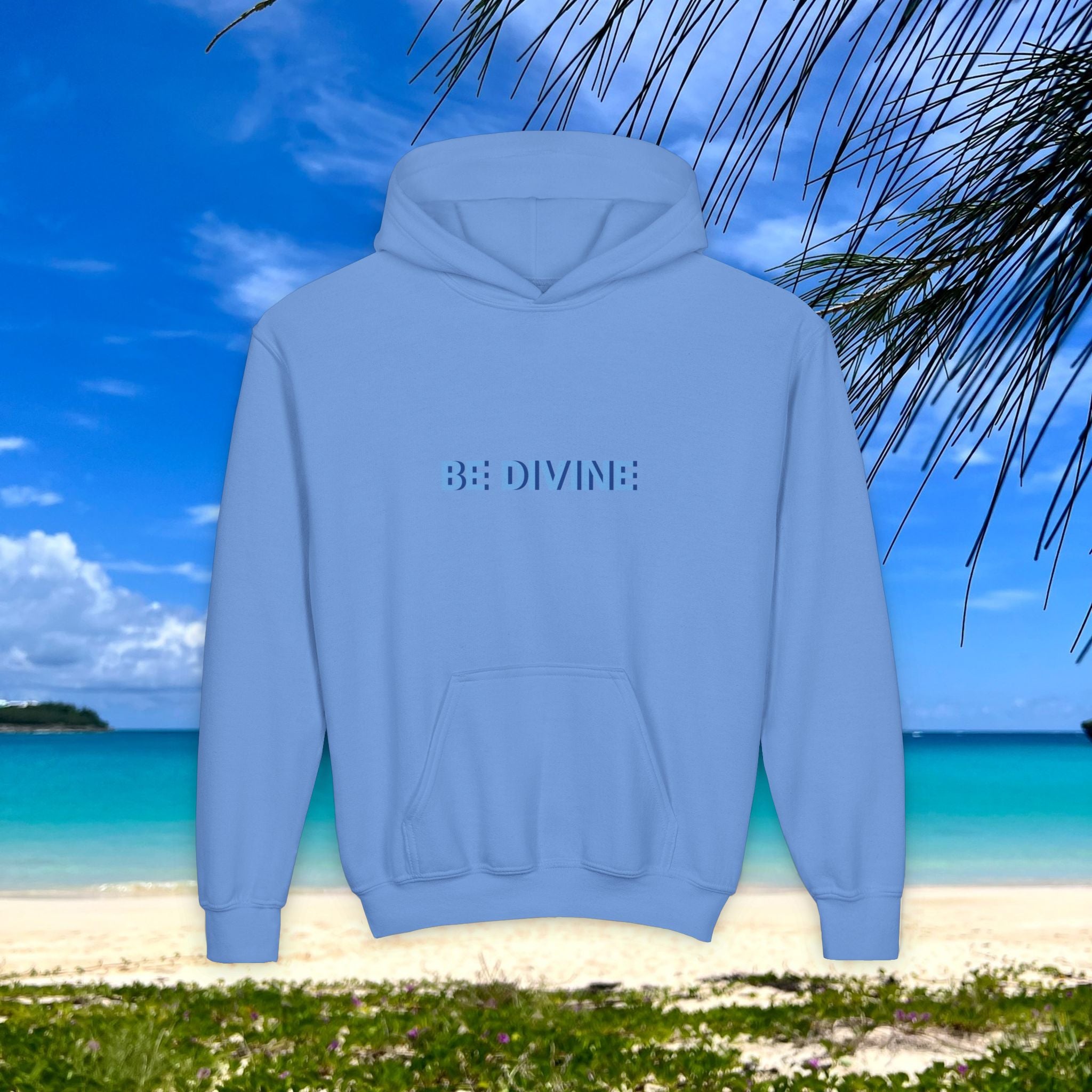 BE DIVINE™ Youth Hoodie – Gender Neutral, Soft Cotton, Inspirational Print (Youth S–XL)