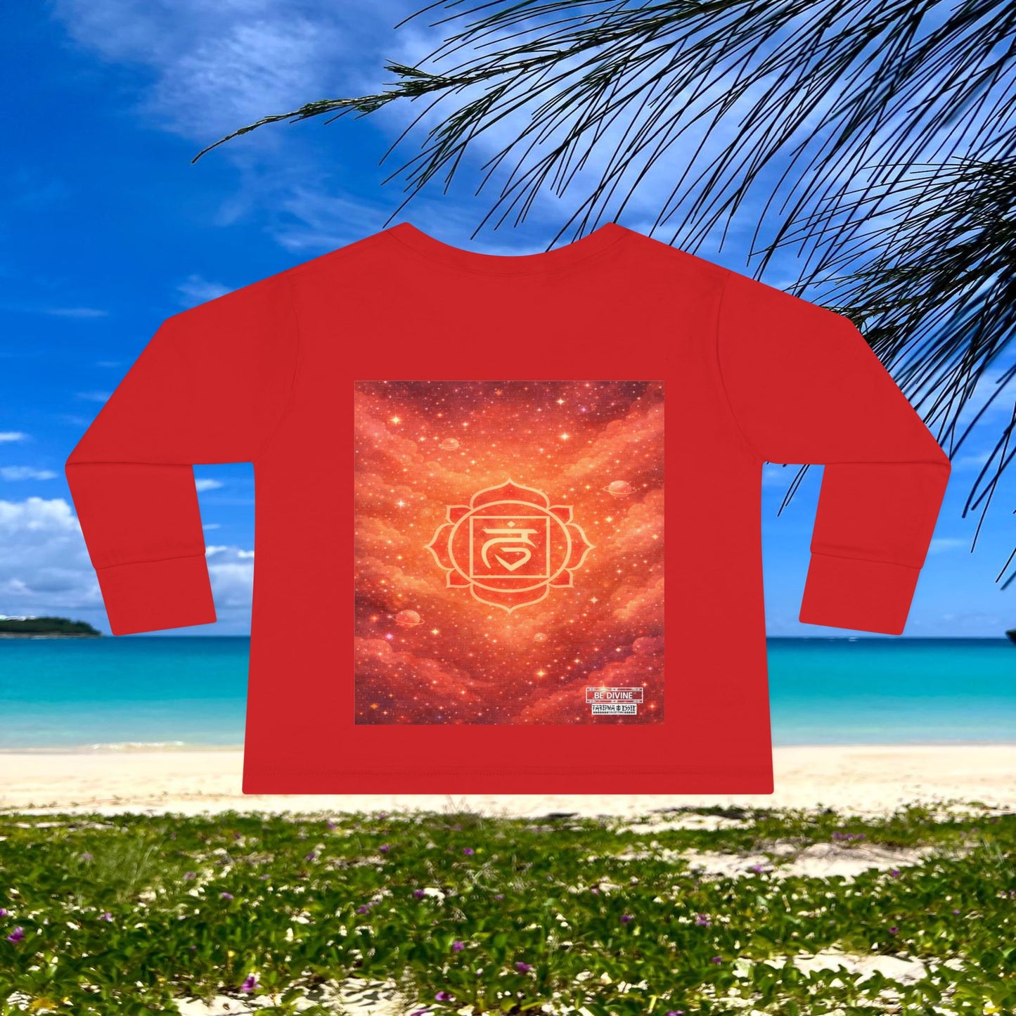 BE DIVINE™ Root Chakra Toddler Long Sleeve Tee | Safety & Security Affirmation Shirt