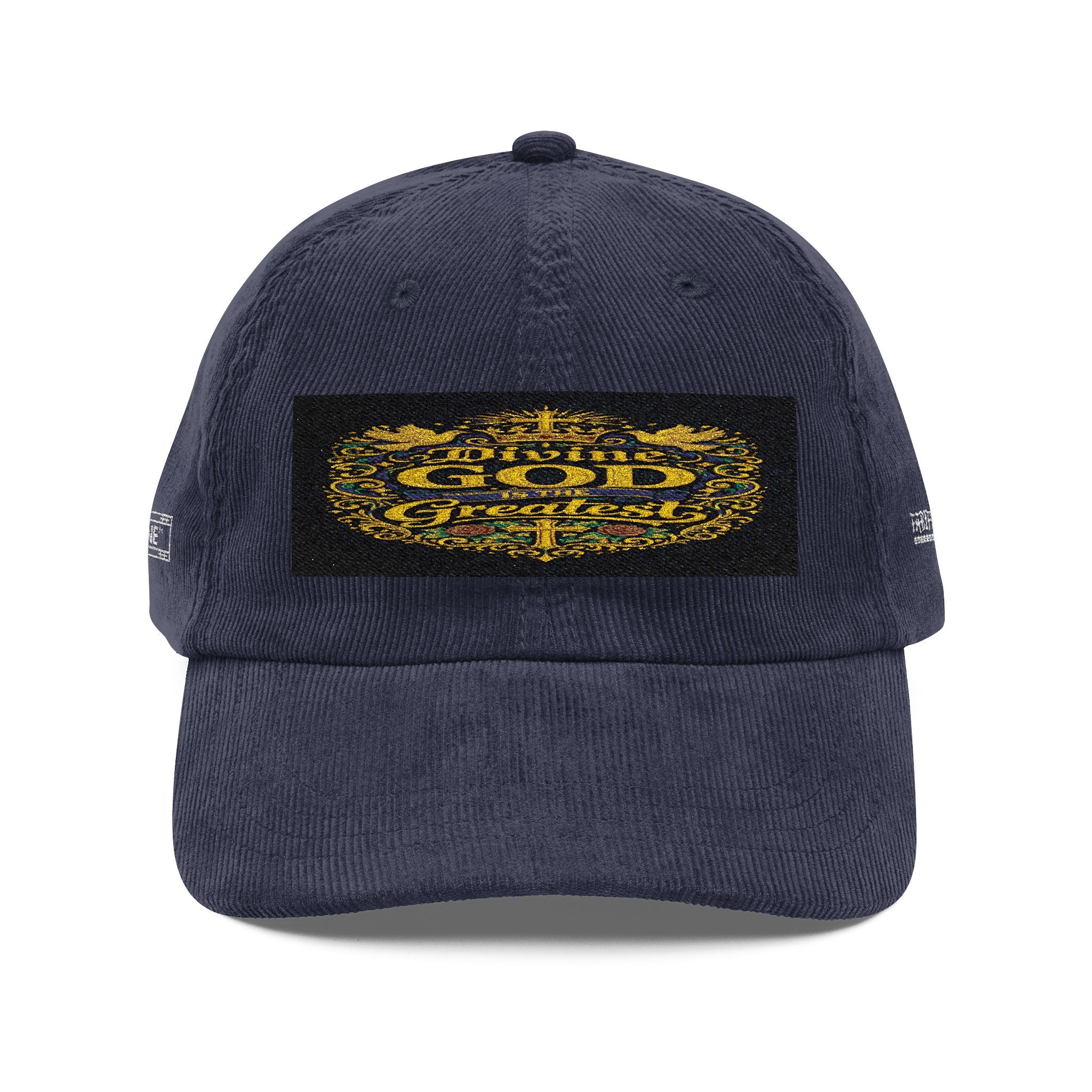 BE DIVINE™ “Divine God Is the Greatest” Vintage Corduroy Cap - Embroidered