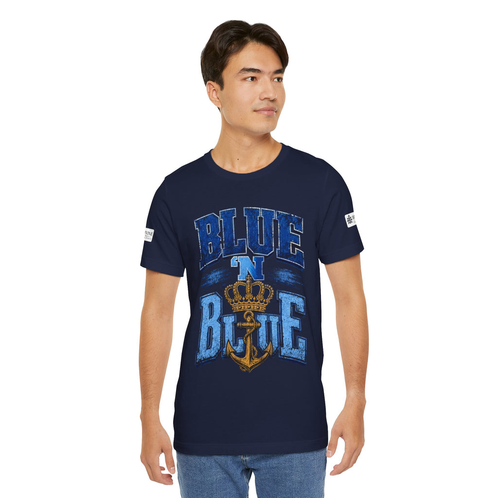 BE DIVINE™ BLUE 'N BLUE T-Shirt – Crown 'N Anchor Edition