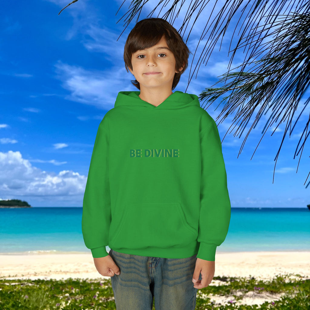 BE DIVINE™ Youth Hoodie – Gender Neutral, Soft Cotton, Inspirational Print (Youth S–XL)