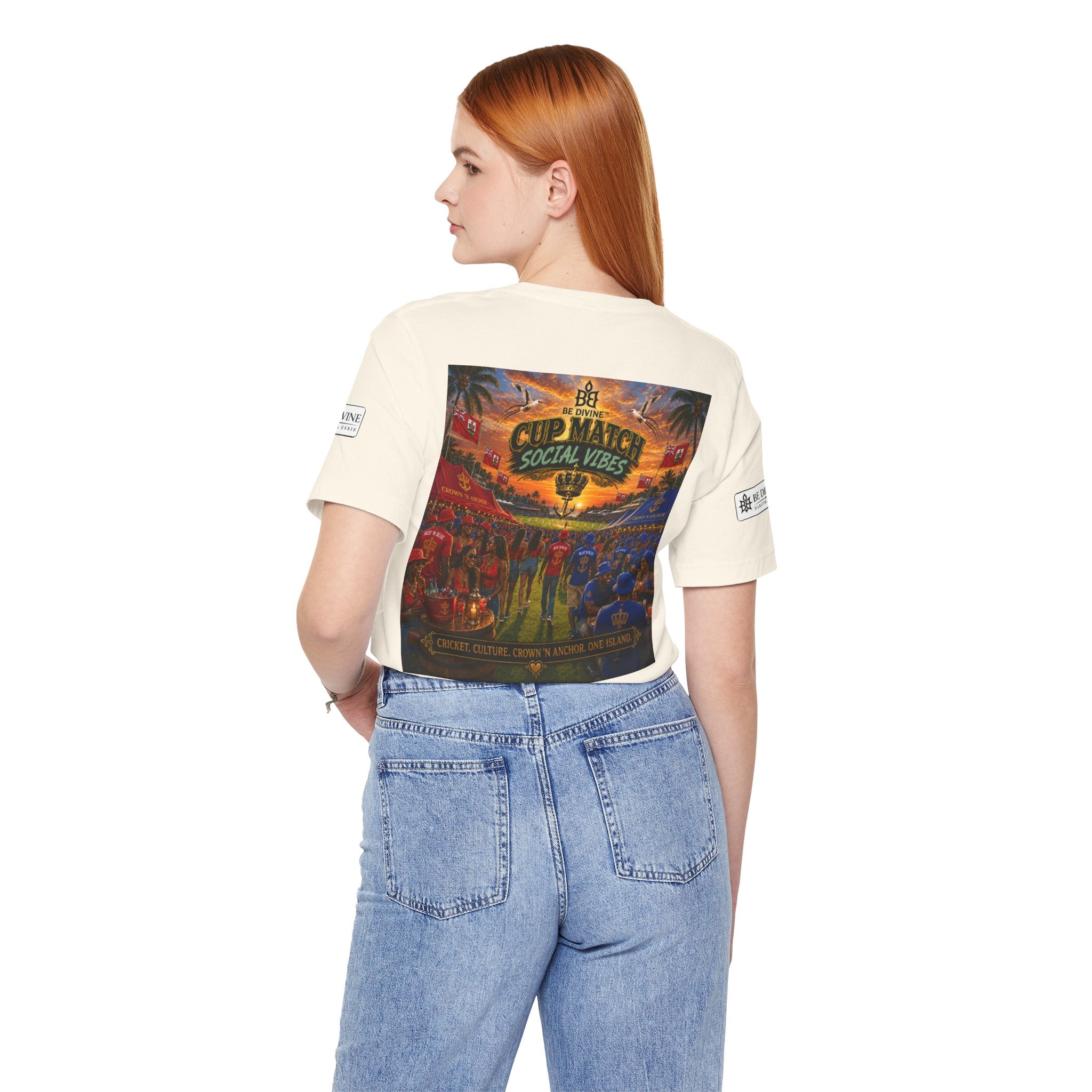 BE DIVINE™ Cup Match Social Vibes Tee – Crown 'N Anchor Edition
