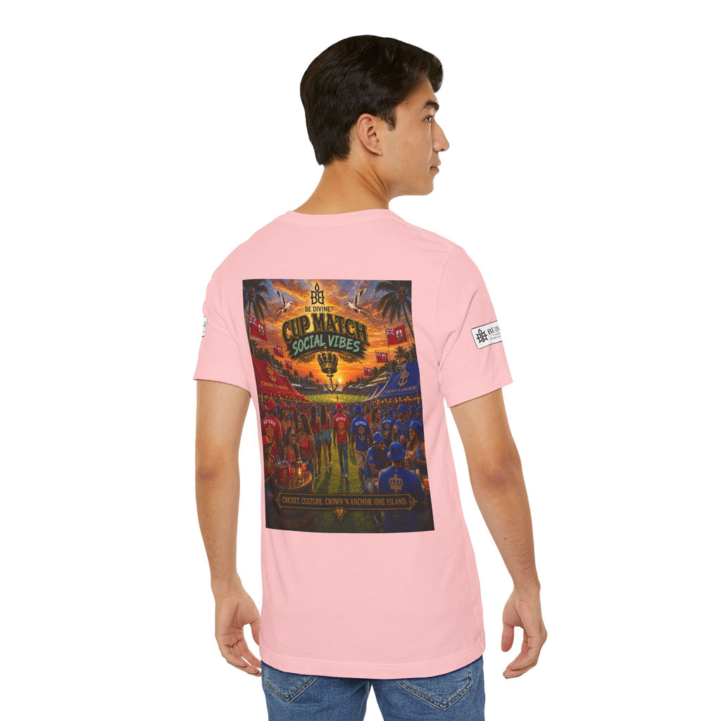 BE DIVINE™ Cup Match Social Vibes Tee – Crown 'N Anchor Edition