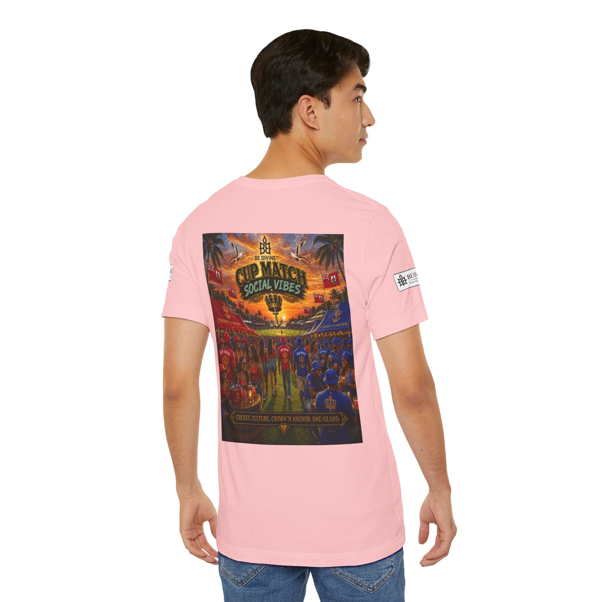 BE DIVINE™ Cup Match Social Vibes Tee – Crown 'N Anchor Edition