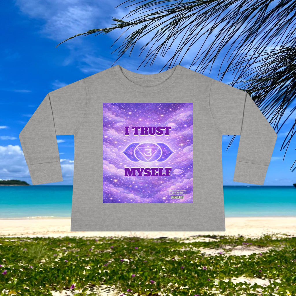 BE DIVINE™ Third Eye Chakra Toddler Long Sleeve Tee | Intuition & Inner Wisdom Shirt