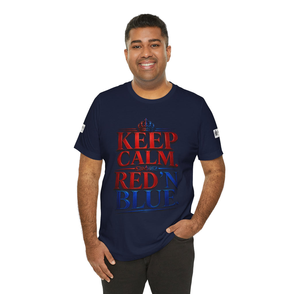 BE DIVINE™ Keep Calm. Red ’N Blue. Tee