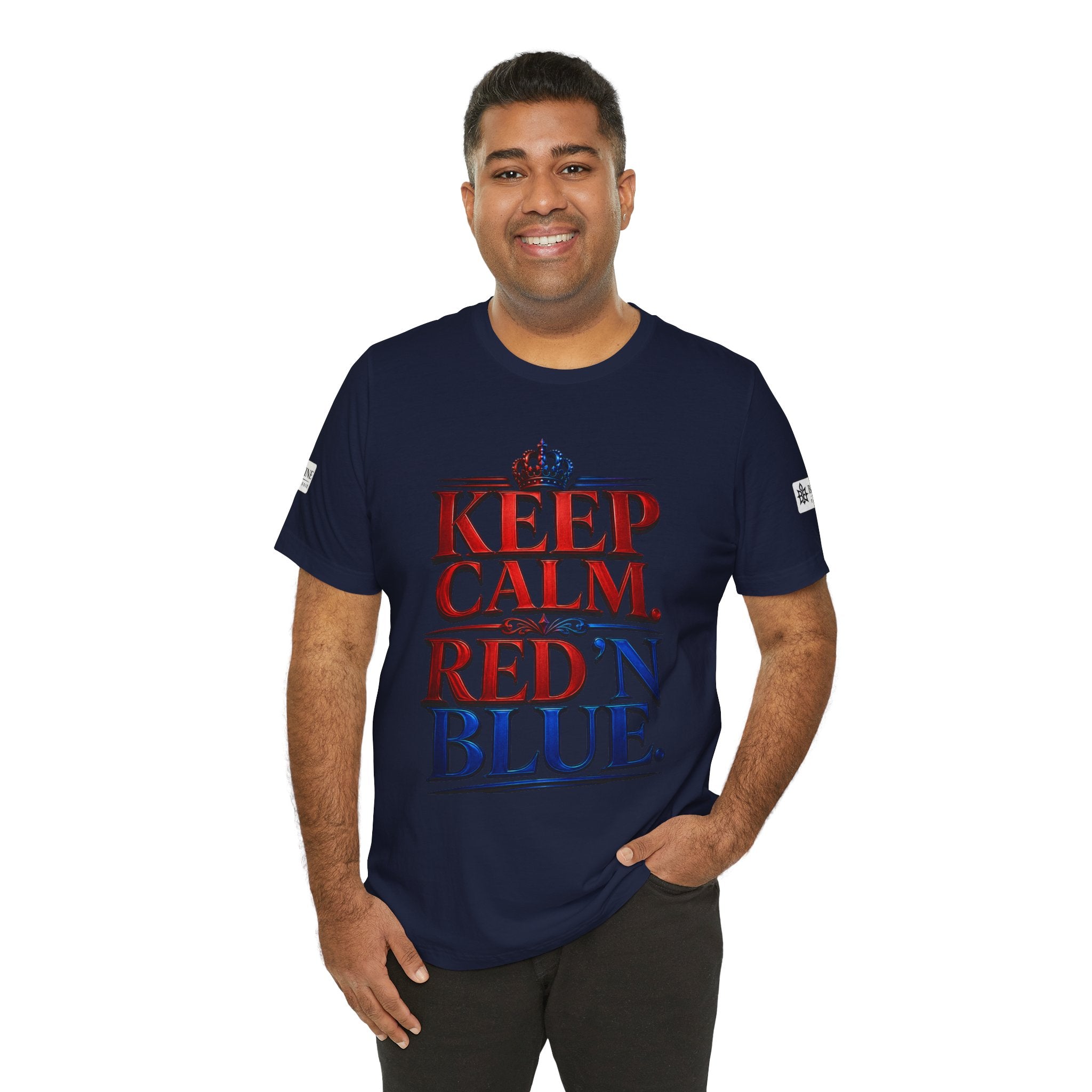 BE DIVINE™ Keep Calm. Red ’N Blue. Tee