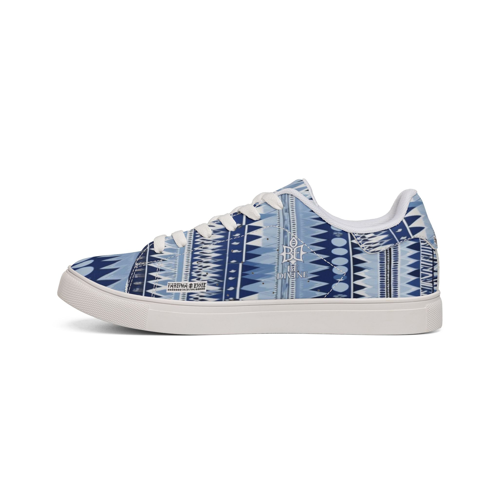 BE DIVINE™ St. George’s Rhythm Line - Men’s Low-Top Leather Sneakers by Tabitha Essie