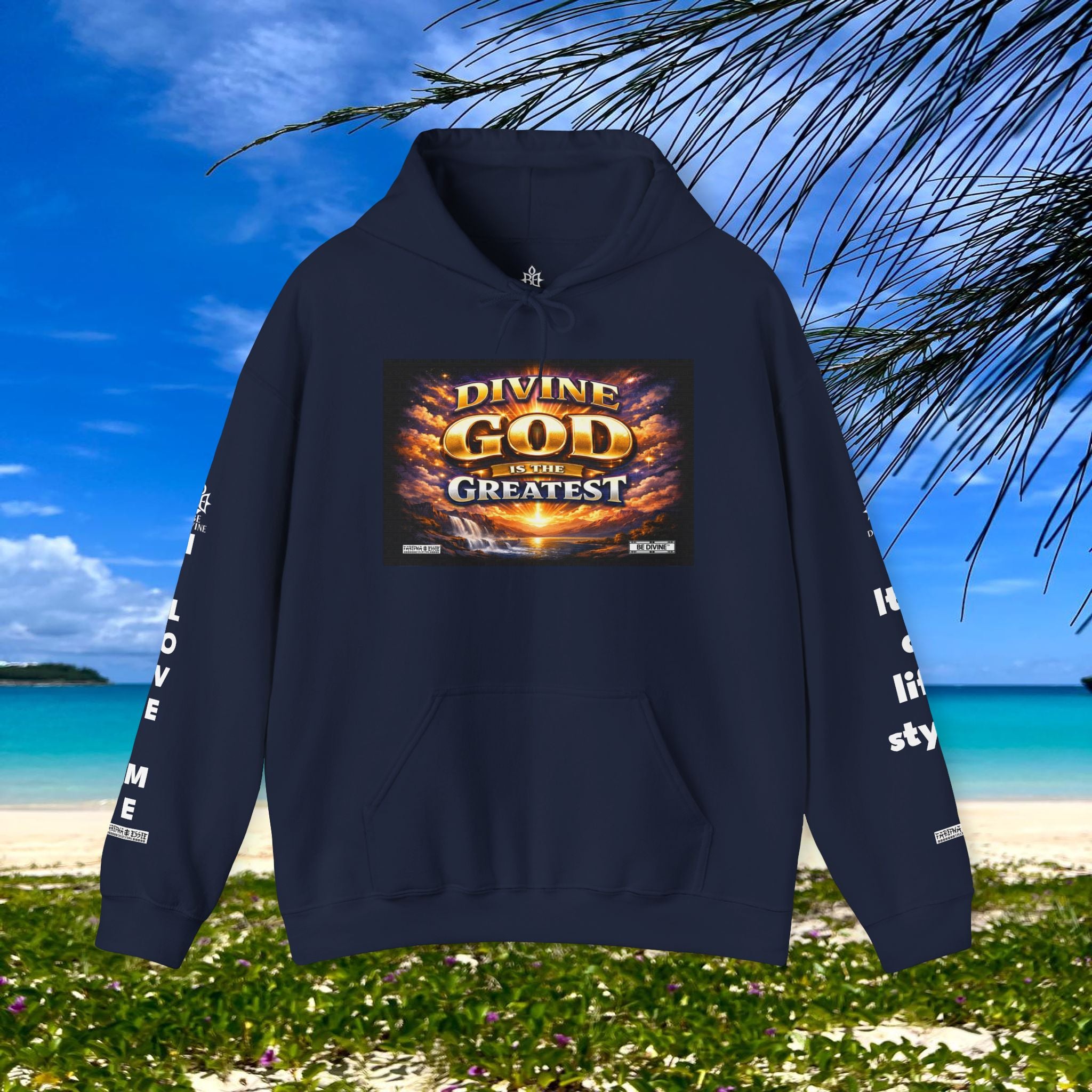 BE DIVINE™ Unisex Heavy Blend Hoodie – Divine God Is the Greatest Faith Statement Sweatshirt