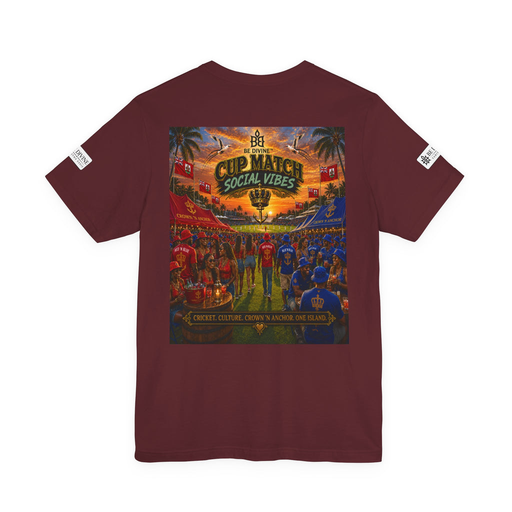 BE DIVINE™ Cup Match Social Vibes Tee – Crown 'N Anchor Edition