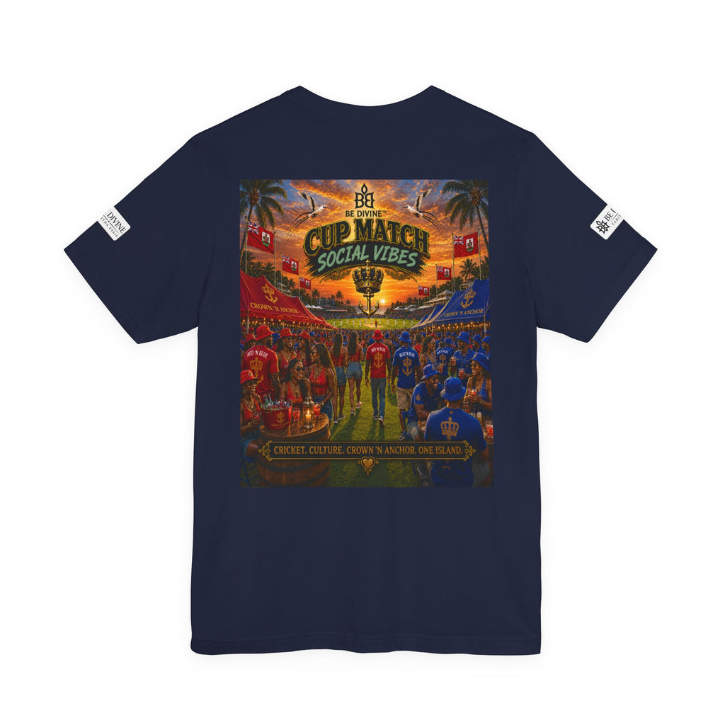 BE DIVINE™ Cup Match Social Vibes Tee – Crown 'N Anchor Edition