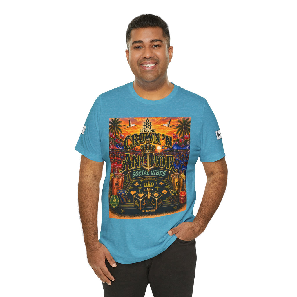 BE DIVINE™ Cup Match Social Vibes Tee – Crown 'N Anchor Edition